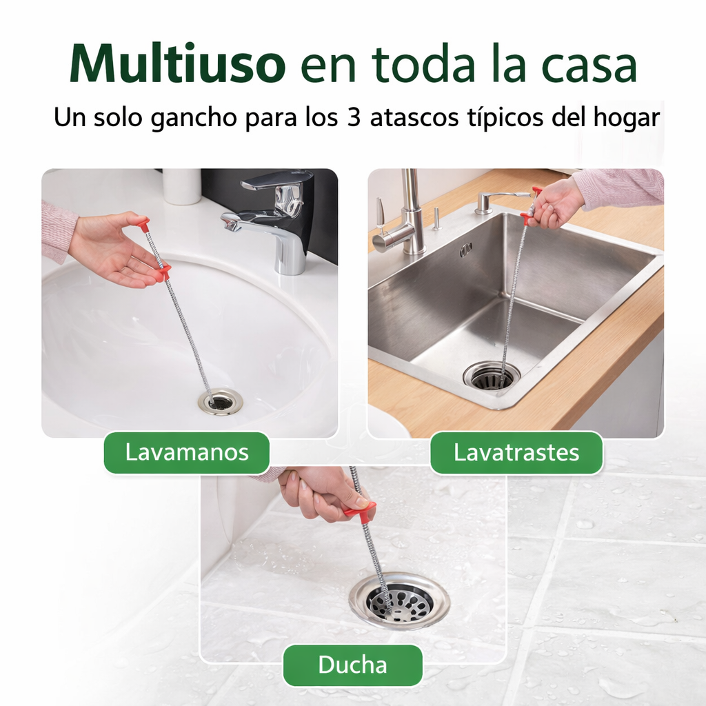 Gancho Dredge Multiuso - Elimina atascos fácil